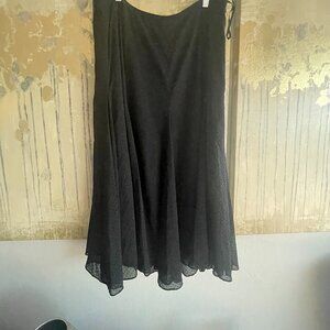 Chiffon polkadot lined skirt